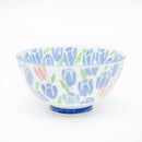 Rice Bowl (Ceramic/Tulip Garden/6cm/dia.11.3cm/SMCol(s): White,Blue)