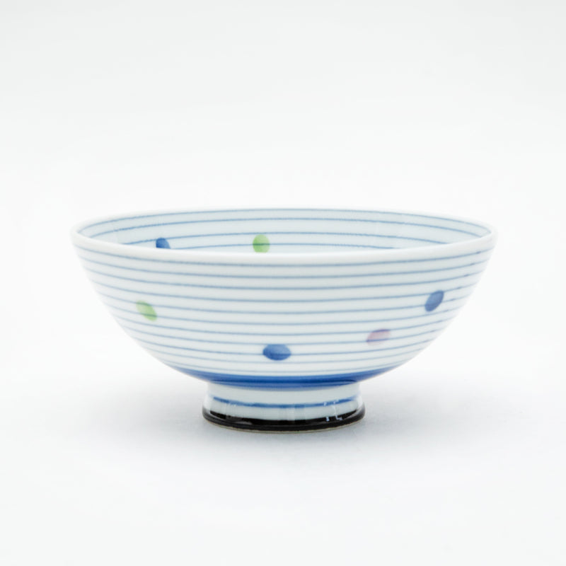 Dots Stripes Porcelain Rice Bowl (2 Size Options)