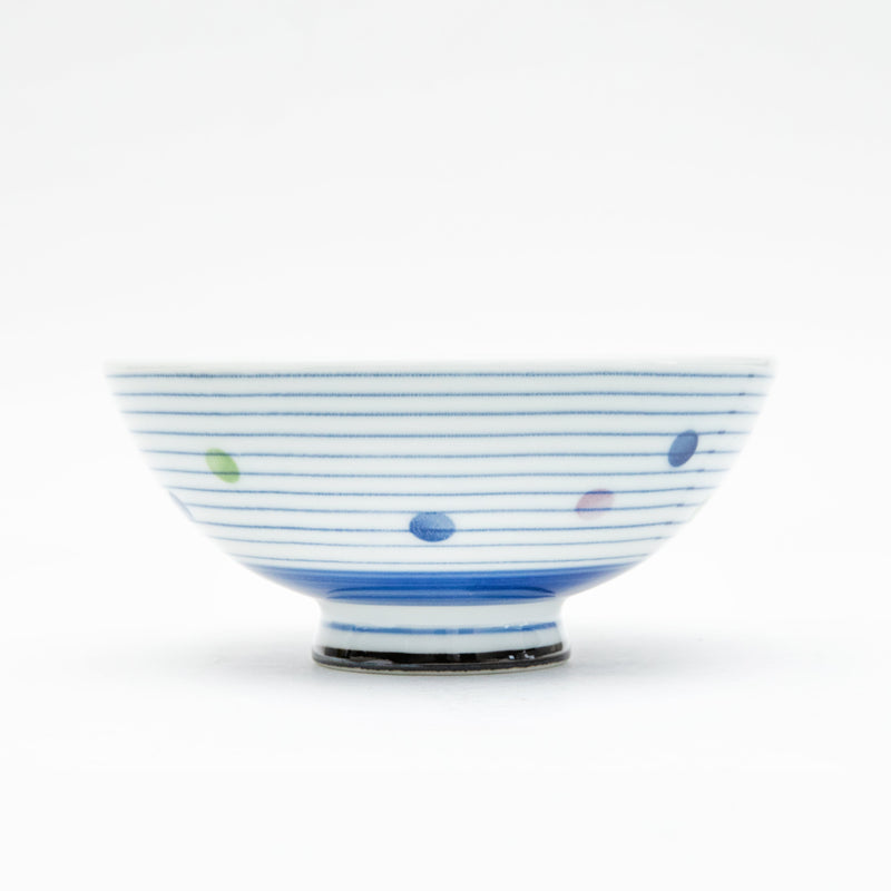 Dots Stripes Porcelain Rice Bowl (2 Size Options)