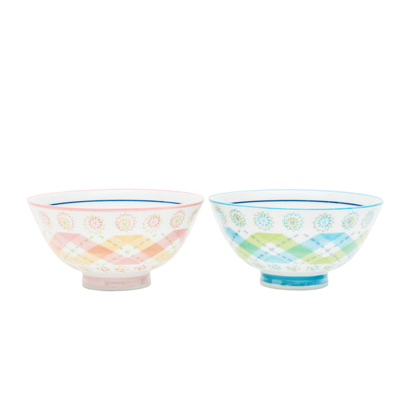 Rice Bowl (Ceramic/Flowers/6cm/dia.11.3cm/SMCol(s): White,Red)