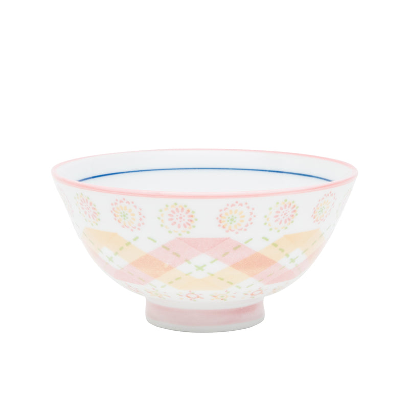 Rice Bowl (Ceramic/Flowers/6cm/dia.11.3cm/SMCol(s): White,Red)