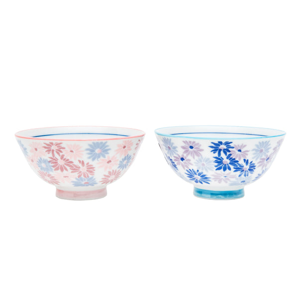 Rice Bowl (Porcelain/Flowers/5.7cm/dia.11.4cm/SMCol(s): White,Red)