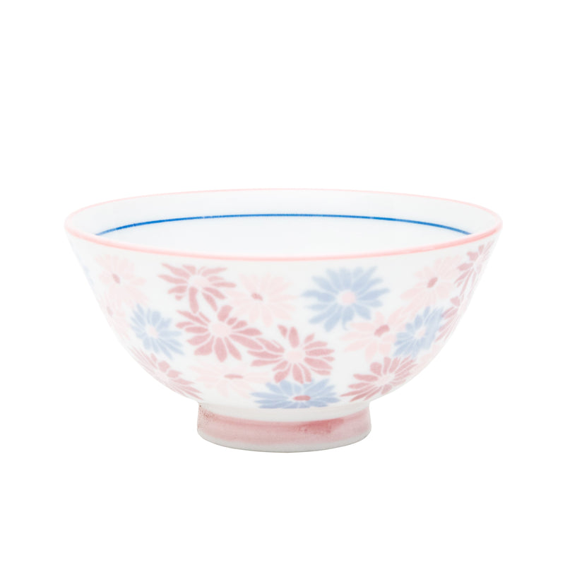 Rice Bowl (Porcelain/Flowers/5.7cm/dia.11.4cm/SMCol(s): White,Red)