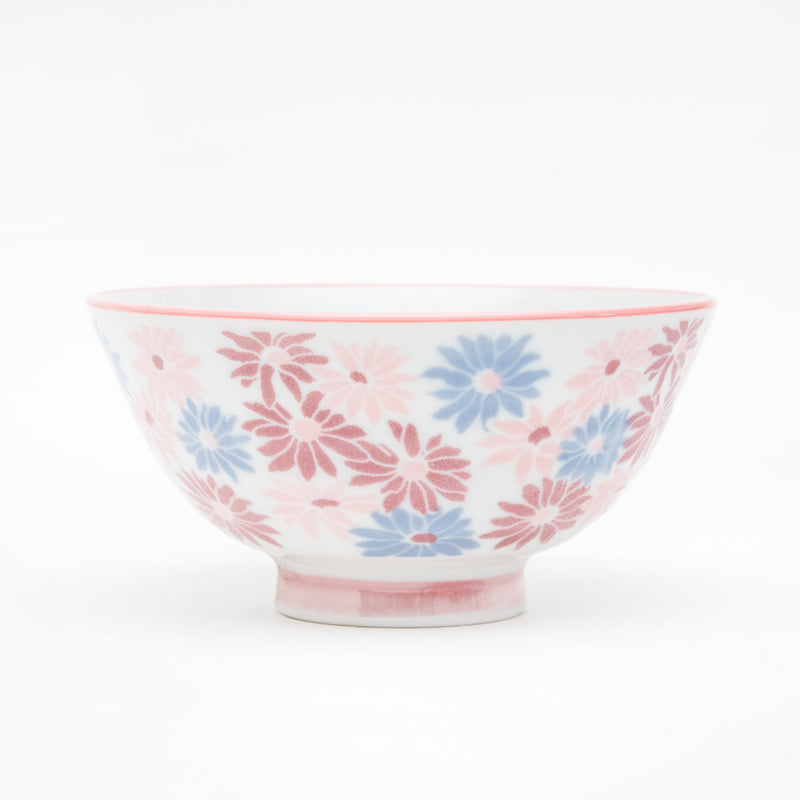Rice Bowl (Porcelain/Flowers/5.7cm/dia.11.4cm/SMCol(s): White,Red)