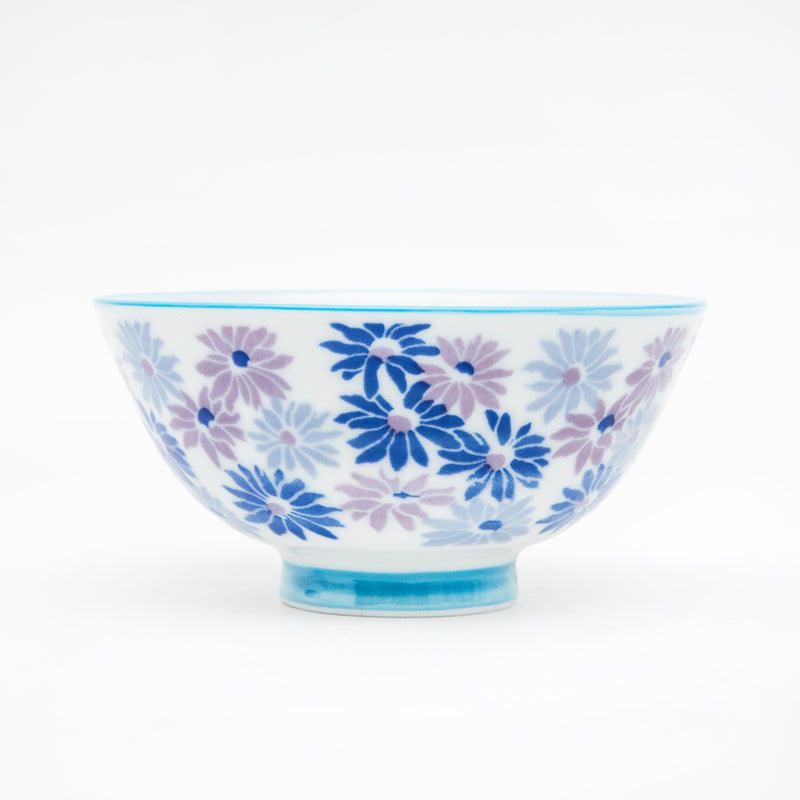 Flowers Porcelain Rice Bowl dia.11.4cm (2 Color Options)