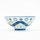 Rice Bowl (Ceramic/Flowers/L/6cm/dia.13cm/SMCol(s): White,Blue)