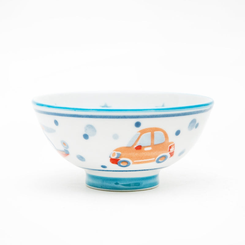 Rice Bowl (Ceramic/Vehicles/S/5cm/dia.10.8cm/SMCol(s): White,Blue,Orange)
