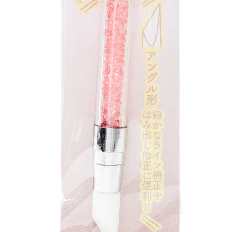 Nail Art Brush (Silicone/Double-Ended: Round, Flat/SMCol(s): Pink)