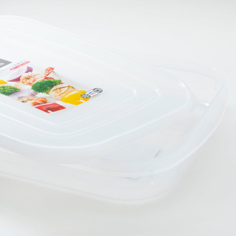 Plastic Food Container (Microwavable/Rect/CL/18.8x26x4cm / 1.2L)