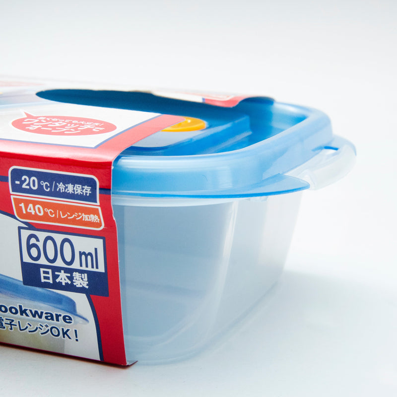 Plastic Food Container (Microwavable/Rect/600mL/12.8x19x5.4cm)