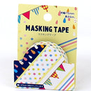 Colorful Polka Dot, Raindrop & Flag Washi Masking Tape Individual Package