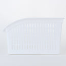 Clear Slim Organizer Basket White