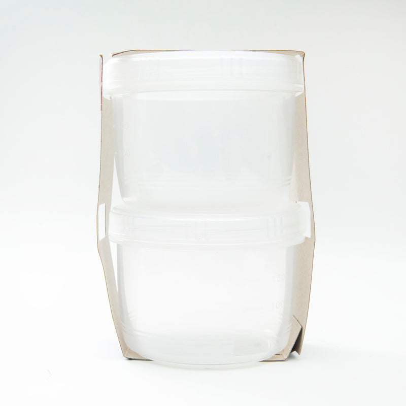 Plastic Container - (Round/8.8x6.5cm (2pcs))