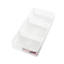3-Section White Shallow Organizer with Movable Dividers
