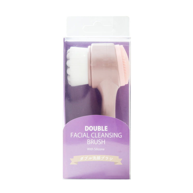 Face Wash Brush (Double-Sided: Bristle Brush, Silicone Brush/Brush: ¯4cm, Bristle Length: 2cm/SMCol(s): Beige)