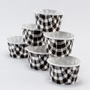 Black and White Checkered Cup Cake Paper Cup 6pcs