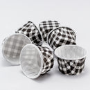 Black and White Checkered Cup Cake Paper Cup 6pcs