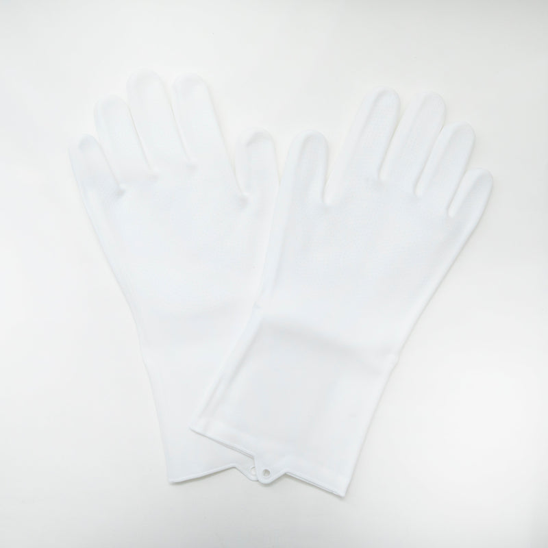 Cleaning Gloves (Silicone/Brush Bristles/24x32cm (1 Pair/Paire)/SMCol(s): White)