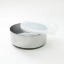 Food Container (Stainless Steel/Shallow/With Lid/Round/Ø12Cm)