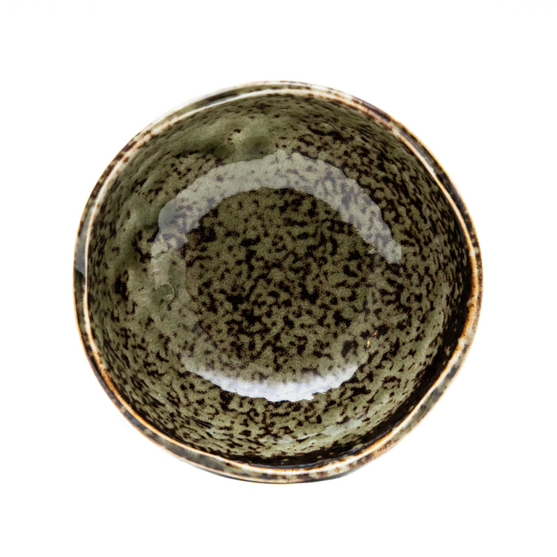 Small Bowl (Porcelain/Plum Blossom-Shaped/Glaze/4cm/dia.8.8cm/SMCol(s): Dark Green)