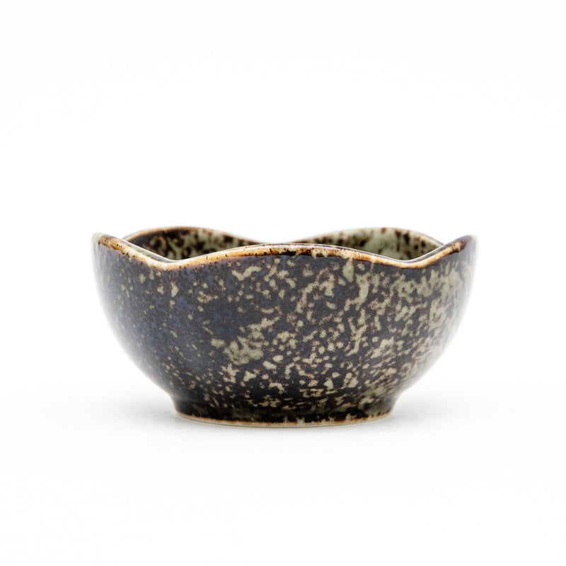 Small Bowl (Porcelain/Plum Blossom-Shaped/Glaze/4cm/dia.8.8cm/SMCol(s): Dark Green)