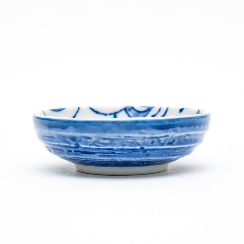 Shallow Bowl (Ceramic/Microwave & Dishwasher Safe/Hand Painting Style/Sea Bream/3cm/dia.9.5cm/SMCol(s): White,Blue,Red)