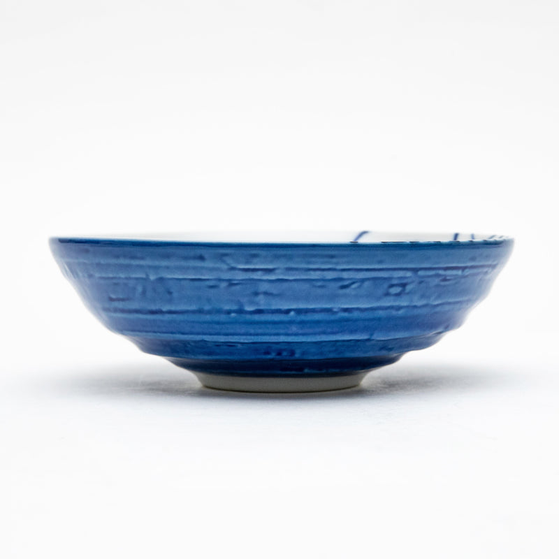 Shallow Bowl (Ceramic/Microwave & Dishwasher Safe/Hand Painting Style/Sea Bream/4.5cm/dia.14cm/SMCol(s): White,Blue,Red)