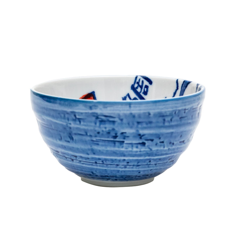 Bowl (Ceramic/Microwave & Dishwasher Safe/Hand Painting Style/Sea Bream/S/7.3cm/dia.13.5cm/SMCol(s): White,Blue,Red)