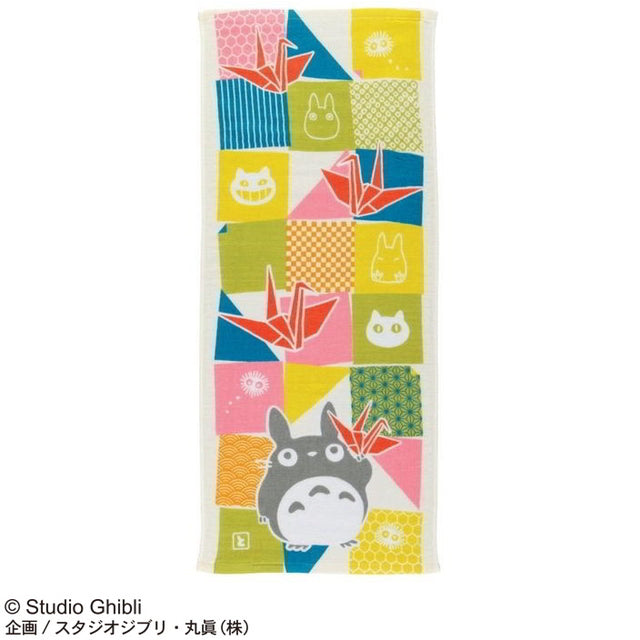 Marushin Studio Ghibli Imabari Gauze Series (Face Towel) 'My Neighbor Totoro' - Origami, Size: 13.4' x 31.5'