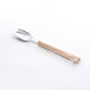 Stainless Steel Dessert Spoon with Wooden Handle 19.3cm