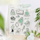 BGM For Putting On Stamp Base Women & Morning Activity Clear Stamps 