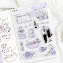 BGM For Putting on Stamp Base Girl's Night Sheet Clear Stamps