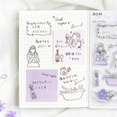 BGM For Putting on Stamp Base Girl's Night Sheet Clear Stamps