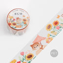 BGM Sunflower Cat Washi Masking Tape