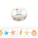 World Craft Glittery Sea Shell Washi Masking Tape KRMT15-063