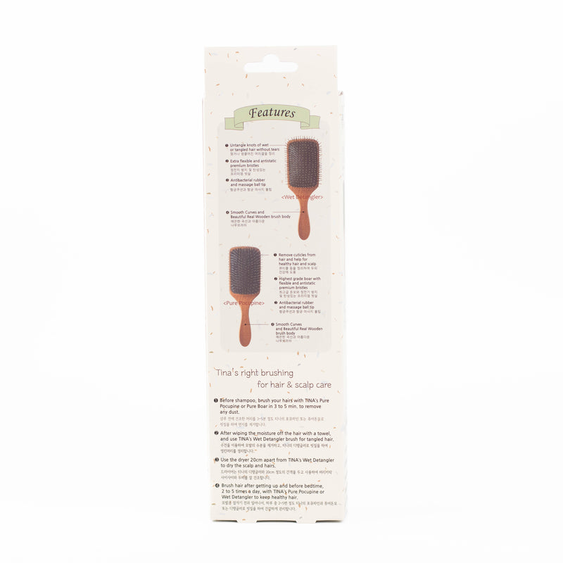 Tina Beauty Classic Wooden Paddle Hair Brush