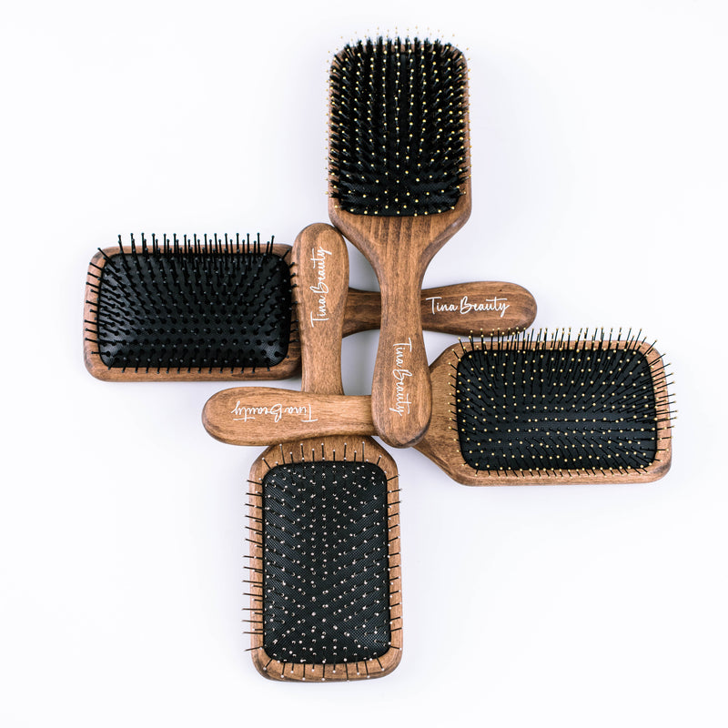 Tina Beauty Classic Wooden Paddle Hair Brush