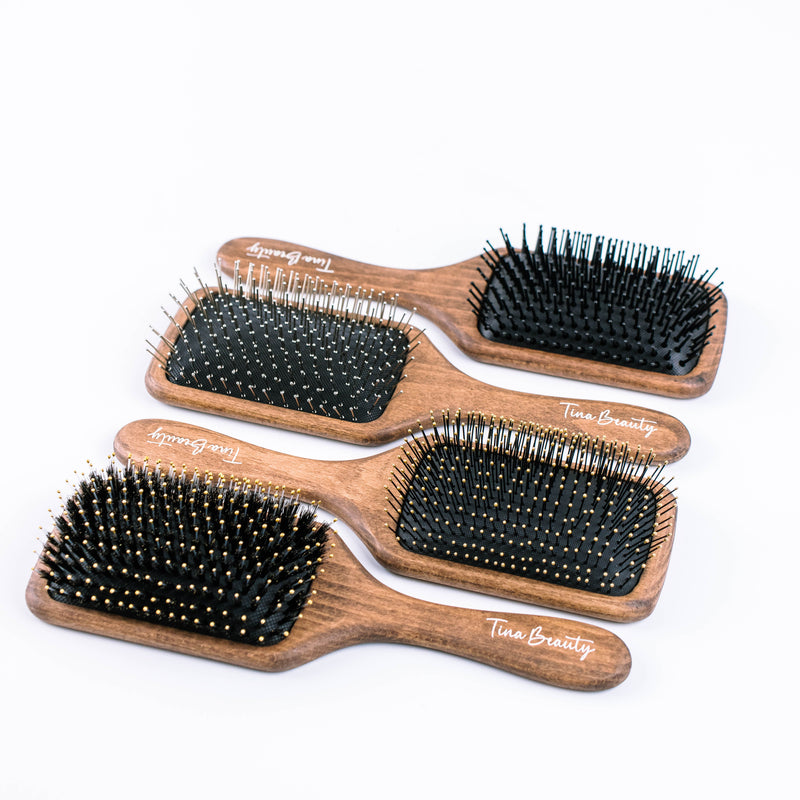 Tina Beauty Classic Wooden Paddle Hair Brush
