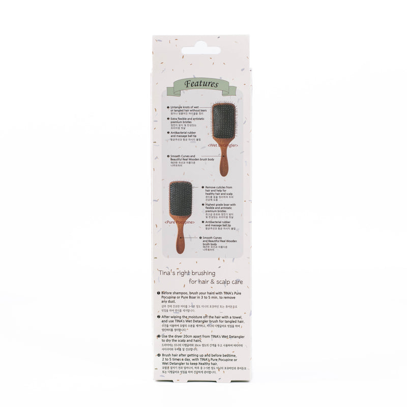 Tina Beauty Classic Wooden Paddle Hair Brush
