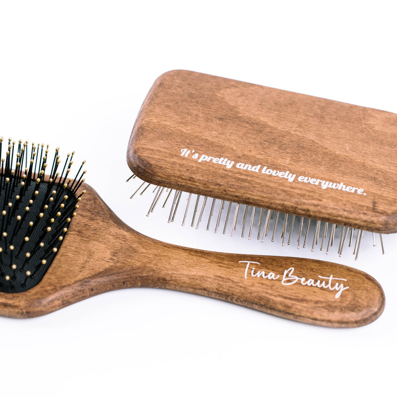 Tina Beauty Classic Wooden Paddle Hair Brush