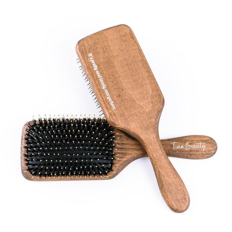 Tina Beauty Classic Wooden Paddle Hair Brush