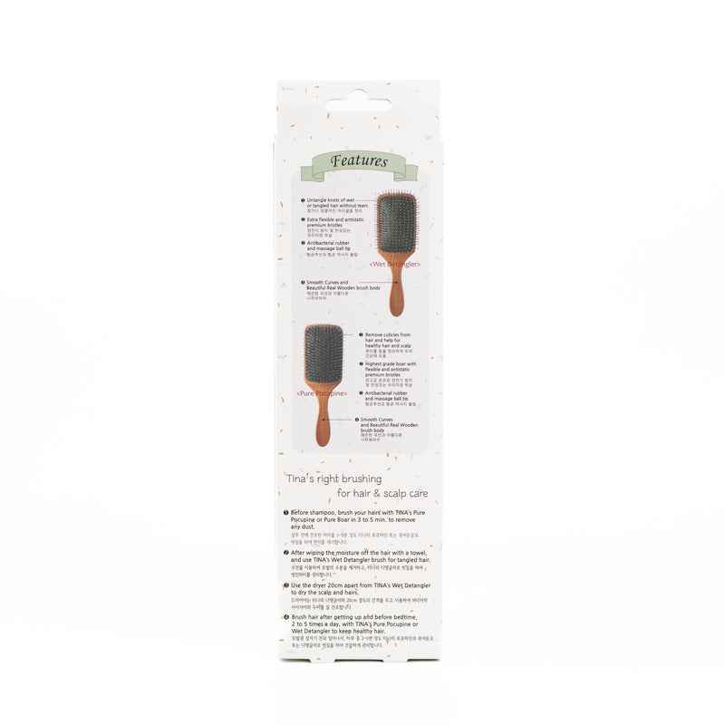 Tina Beauty Classic Wooden Paddle Hair Brush