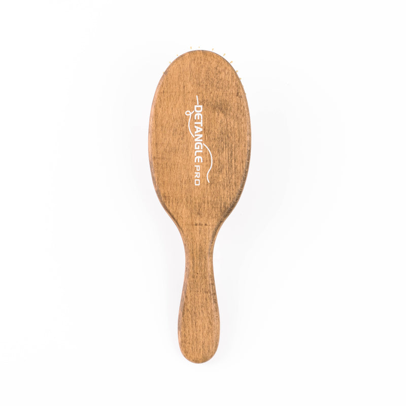 Tina Beauty Classic Wooden Wet Detangler Oval Cushion Hair Brush
