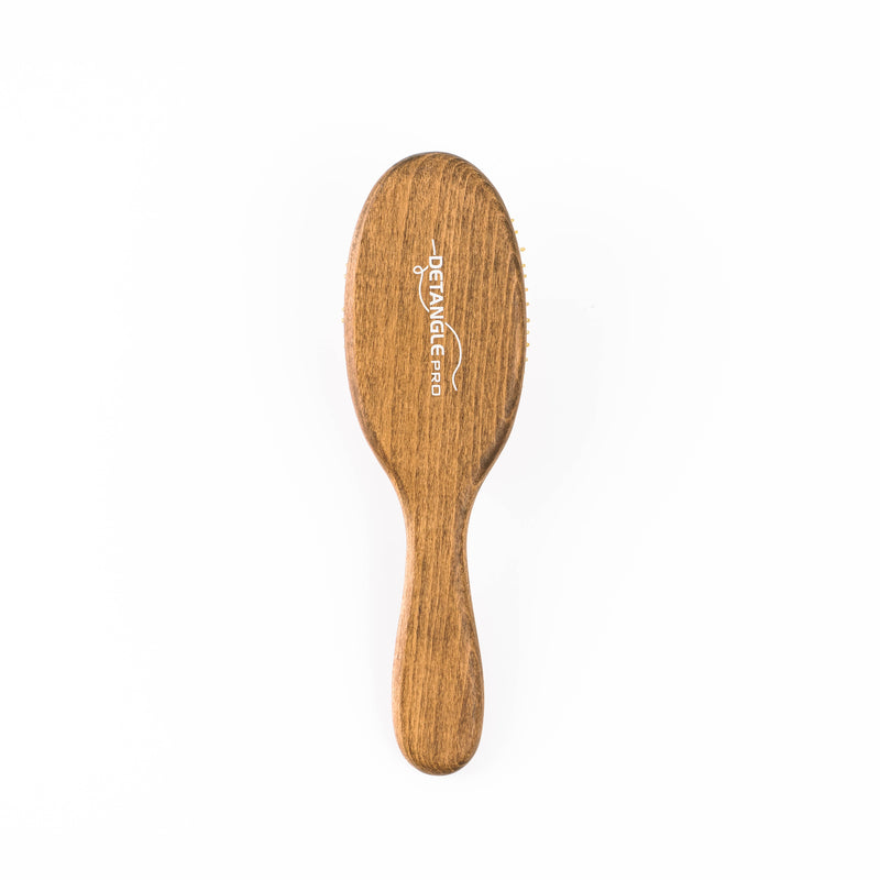 Tina Beauty Classic Wooden Wet Detangler Oval Cushion Hair Brush