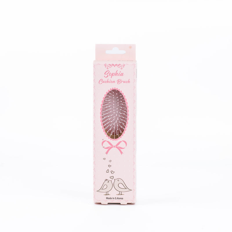 Tina Beauty Wood Texture Oval Cushion Brush Wet Detangler