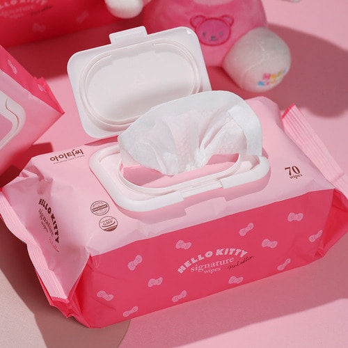ITC Hello Kitty Unscented Wet Wipes Flip-Top 70 Sheets