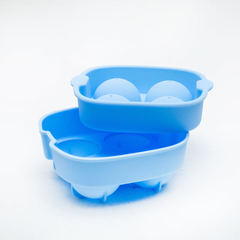 Silicone Ice Tray (4 ball) Sky blue