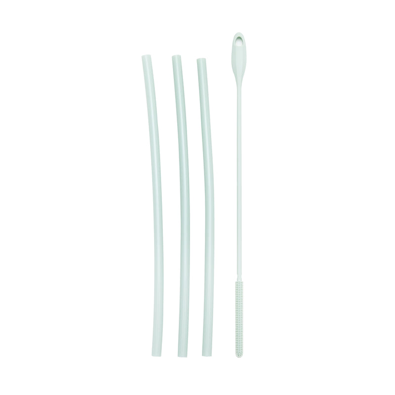 Silicone Straw brush /Straw 3Pset Dark Mint