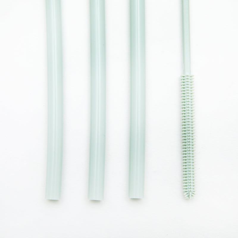Silicone Straw brush /Straw 3Pset Dark Mint