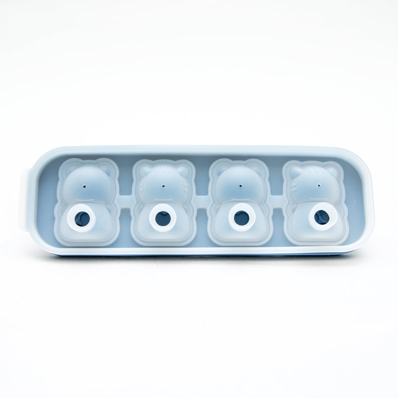 Silicone Bear&Cat Ice Tray Dark Blue